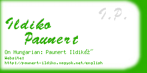 ildiko paunert business card